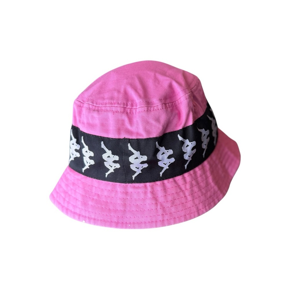 Pink Bucket Hat with Black Band